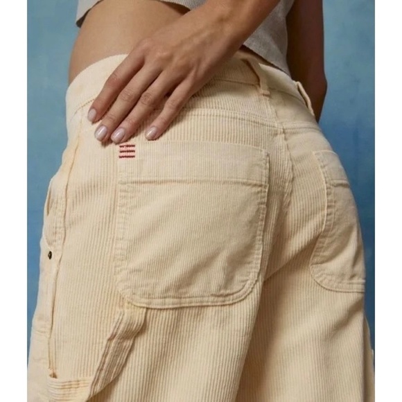 NWT!! Urban Outfitters BDG Corduroy Carpenter Pants Mago Ivory Yellow Size 8 - Picture 8 of 16